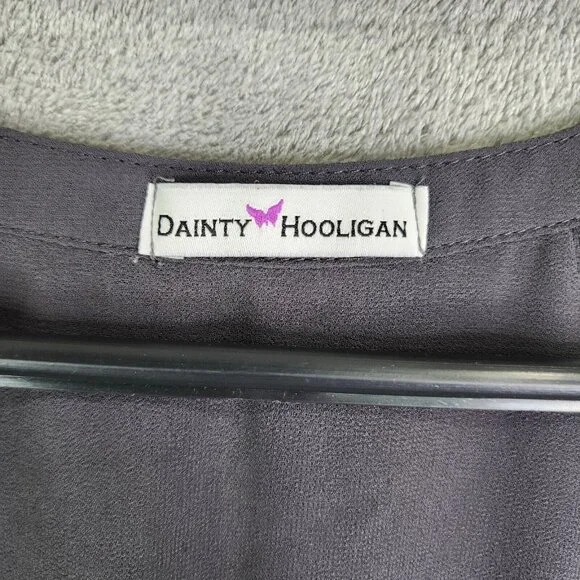 Womens Gray Dainty Hooligan Wrap Front Cami Tank Top V Neck Size L - Picture 5 of 13